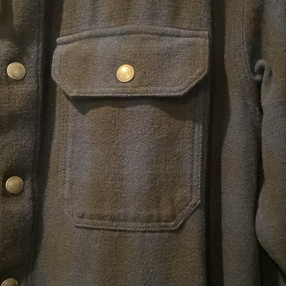 NWT Selected Homme ASOS Plaid Snap Button Blue Flannel Shirt Jacket. Size Small. - Picture 10 of 12